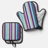An Ofenhandschuh & Topflappen-Set (Vorderseite/Rückseite)