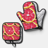 An Ofenhandschuh & Topflappen-Set (Vorderseite/Rückseite)