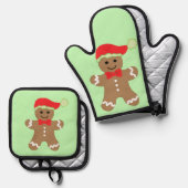 An Ofenhandschuh & Topflappen-Set (Vorderseite/Rückseite)