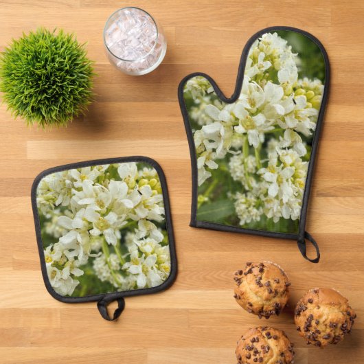 An Ofenhandschuh & Topflappen-Set (Oben Unten)