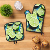 An Ofenhandschuh & Topflappen-Set (Oben Unten)