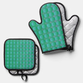 An Ofenhandschuh & Topflappen-Set (Vorderseite/Rückseite)