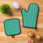 An Ofenhandschuh & Topflappen-Set (Oben Unten)