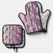 An Ofenhandschuh & Topflappen-Set (Vorderseite/Rückseite)