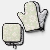 An Ofenhandschuh & Topflappen-Set (Vorderseite/Rückseite)