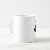 An Oinking Morgen schwarze Minischwein-Tasse Kaffeetasse (Vorderseite Links)