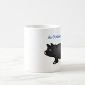 An Oinking Morgen schwarze Minischwein-Tasse Kaffeetasse (Mittel)