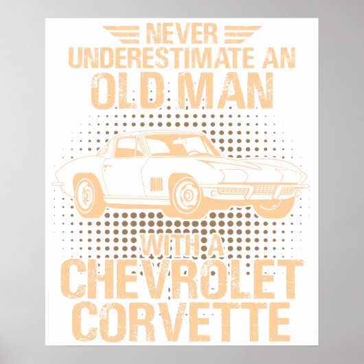 An Old Man CHEVROLET CORVETTE 1979 C2 Poster (Vorne)