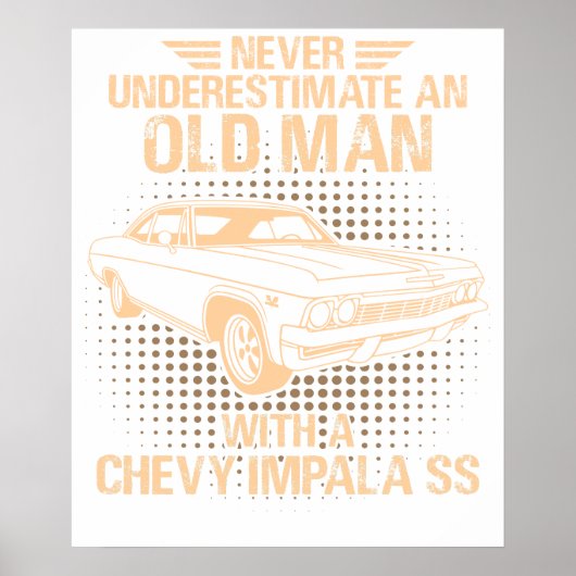 An Old Man Chevrolet Impala Ss 1965 Poster (Vorne)