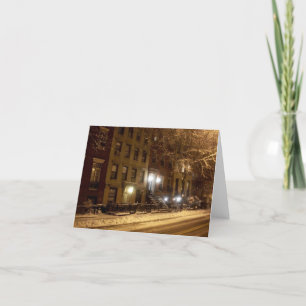 "An Old New York Winter" - Urlaubskarte - Leer Feiertagskarte