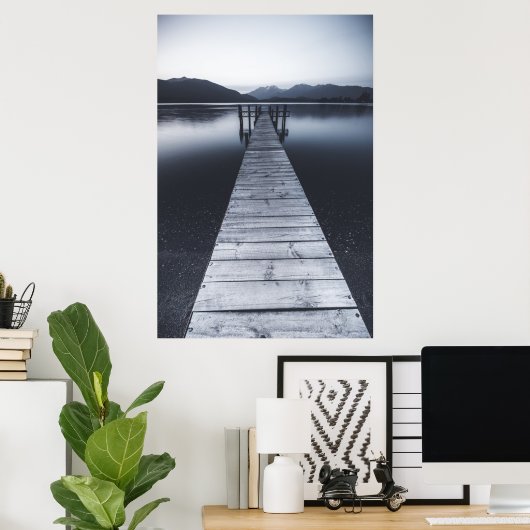 An Old Pier Portrait Poster (Heimbüro)