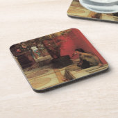 An Oleander von Alma Tadema, Vintage Blume Getränkeuntersetzer (Linke Seite)