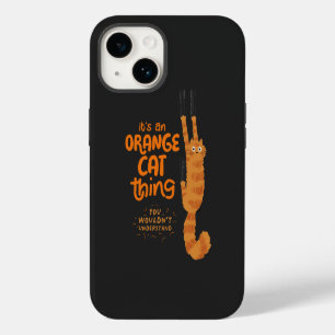 An Orange Cat Thing - Funny Tabby Cat Hanging On iPhone 14 Hülle