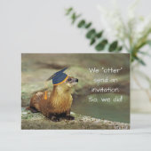 An Otter Grad Party Invitation Enclosure Card Karte (Stehend Vorderseite)