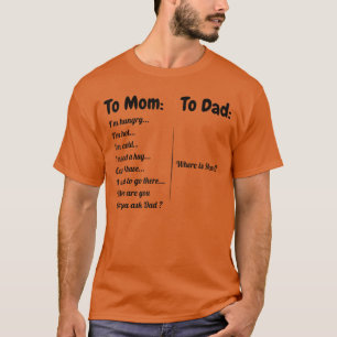 An Papa, wo ist Momo Mama Ich habe Hunger Ich bin  T-Shirt