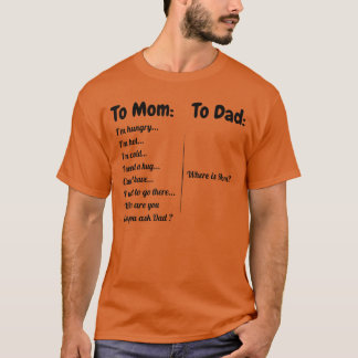 An Papa, wo ist Momo Mama Ich habe Hunger Ich bin  T-Shirt