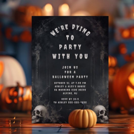 An Party Halloween Einladung sterben