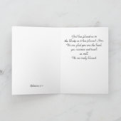 An Pastor Dankeskarte (Innenseite)