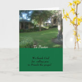 An Pastor Karte (Gelbe Blume)