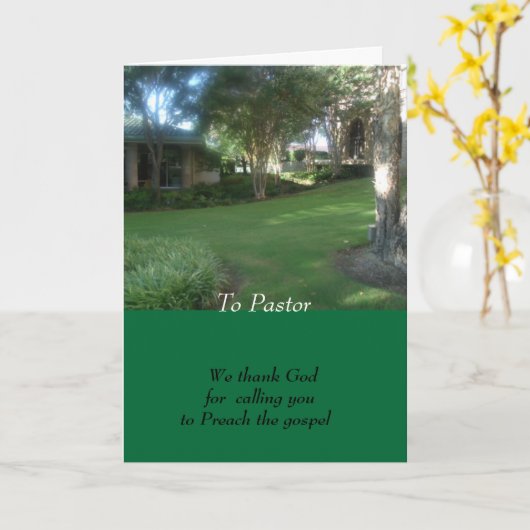 An Pastor Karte (Gelbe Blume)