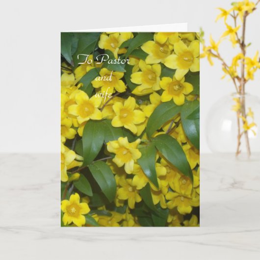 An Pastor und Ehefrau Karte (Gelbe Blume)