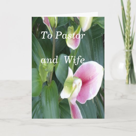 An Pastor und Ehefrau Karte (Vorderseite)