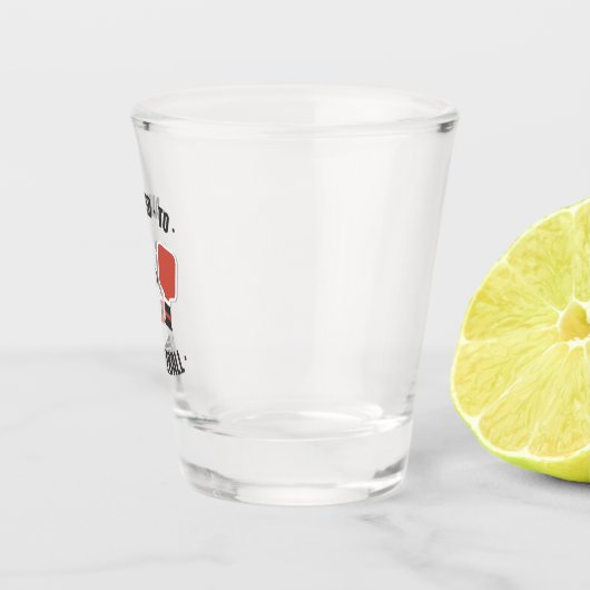 An Pickleball-Shotglas angepasst Schnapsglas (Rechts)