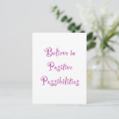 an positive Möglichkeiten glauben Postkarte (Stehend Vorderseite)