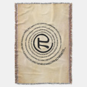 An PU-Symbol gewundene Version Decke (Vorderseite Vertikal)