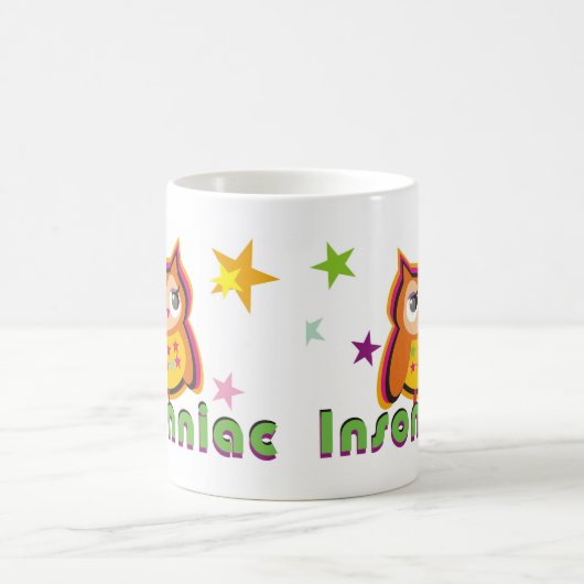 An Schlaflosikeit leidende Eulen-Kaffee-Tasse Kaffeetasse (Mittel)