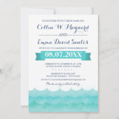 An Sea Nautical Wedding Einladungen (Vorderseite)