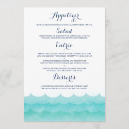 An Sea Nautical Wedding Menu Cards Menükarte