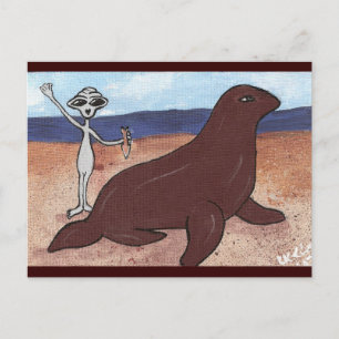 An Seal Friend Post Card Postkarte
