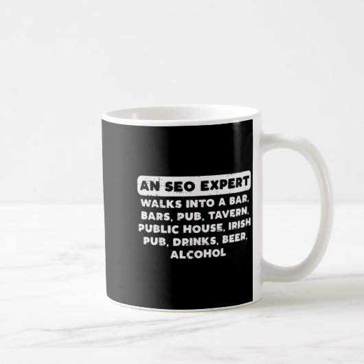 An Seo Expert Walks Funny Digital Online Marketing Kaffeetasse (Rechts)