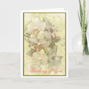 An Sie denken/ klassische gestreifte Orchideen Karte