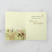 An Sie denken, religiöse wilde Blumen, Libelle Karte (Innenseite)