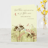 An Sie denken, religiöse wilde Blumen, Libelle Karte (Gelbe Blume)