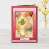 An Sie denken, Schmetterlingsfestzug Karte (Gelbe Blume)