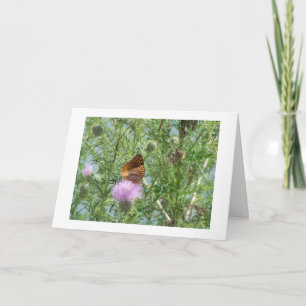 An Sie, Freund-, Schmetterlings-u. Distel-Blume Karte