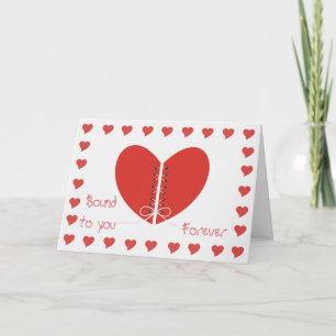 An Sie gebundene Herz-Valentinstag-Karte Feiertagskarte