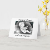 An Sie und Ihre Familie denken Karte (Gelbe Blume)