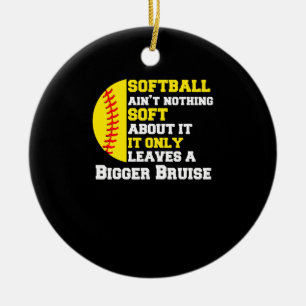 An Softball Funny Pitcher gibt es nichts Weiches Keramik Ornament