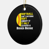 An Softball Funny Pitcher gibt es nichts Weiches Keramik Ornament (Links)