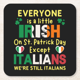 An St. Patrick's Day Ist Jeder Ein Bisschen Irisch Rechteckiger Pappuntersetzer