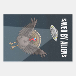 An Thanksgiving von Aliens gerettet Geschenkpapier Set