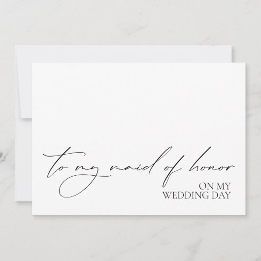 "An Trauzeugin an meinem Hochzeitstag"-Karte (Vorderseite)