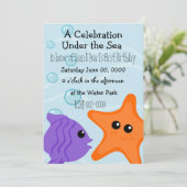 An Under Sea Celebration Einladung (Stehend Vorderseite)