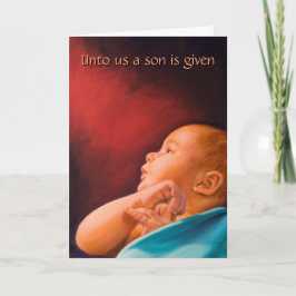 An uns wird ein Sohn gegeben Feiertagskarte