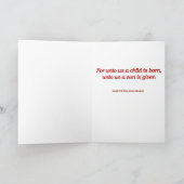 An uns wird einem Sohn Weihnachten Jesaja 9-6 (Innenseite)