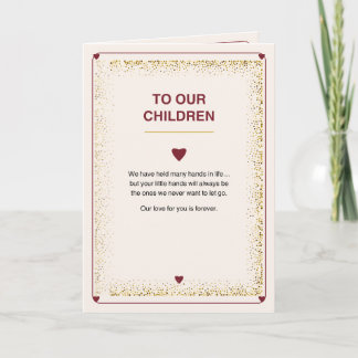 An unsere Kinder sentimentale Grußkarte von Mama Feiertagskarte